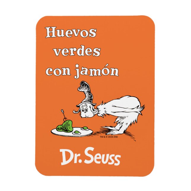 Dr. Seuss Spanische Grüne Eier mit Schinken Magnet (Vertikal)