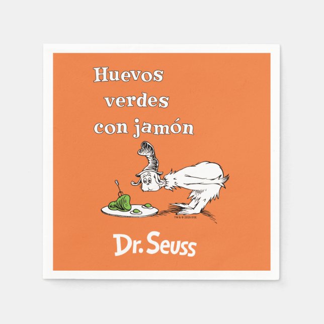 Dr. Seuss Spanische Grüne Eier mit Schinken Serviette (Vorderseite)