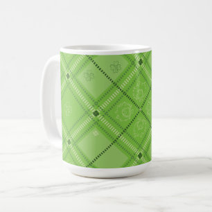Dr. Seuss   St. Patrick's Day Kariert Pattern Kaffeetasse