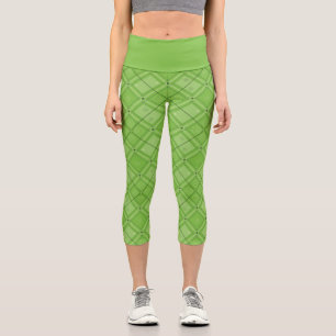 Dr. Seuss St. Patrick's Day Karomuster Capri Leggings