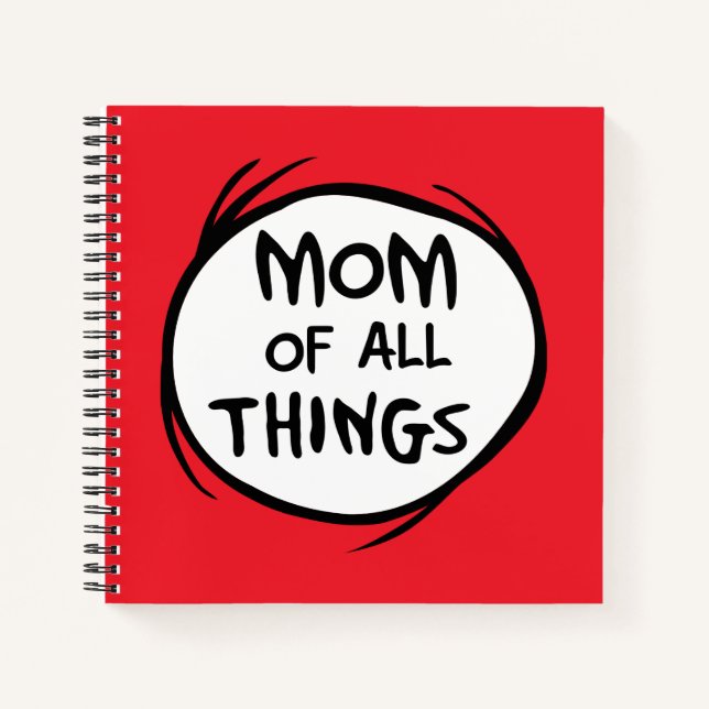Dr. Seuss Thing Eine Sache Zwei - Mama aller Dinge Notizbuch (Vorderseite)