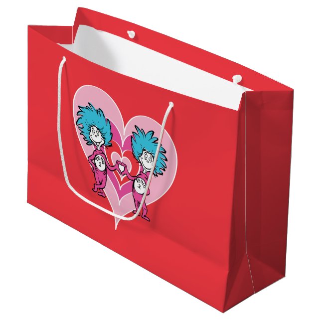 Dr. Seuss Valentine | Das eine ist das Zweite Große Geschenktüte (Vorderseite Schrägansicht)