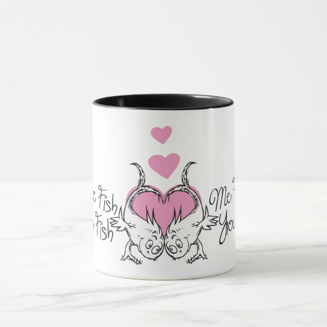 Dr. Seuss Valentine | Ein Fisch zwei Fische Tasse (Zentrum)