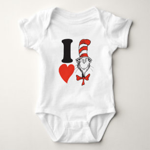 Dr. Seuss Valentine   Ich höre die Katze im Hut Baby Strampler