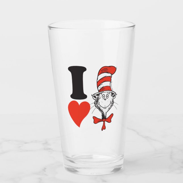Dr. Seuss Valentine | Ich höre die Katze im Hut Glas (Vorderseite)