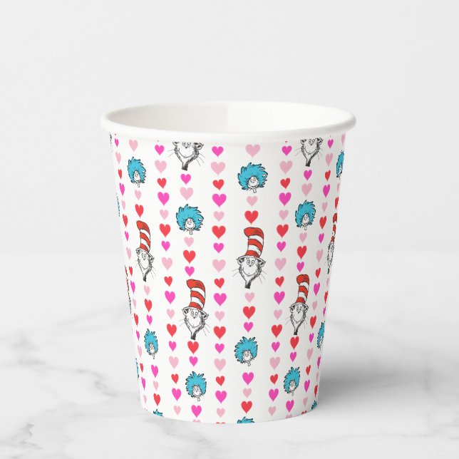 Dr. Seuss Valentine | Katze im HutinnPattern Pappbecher (Links)