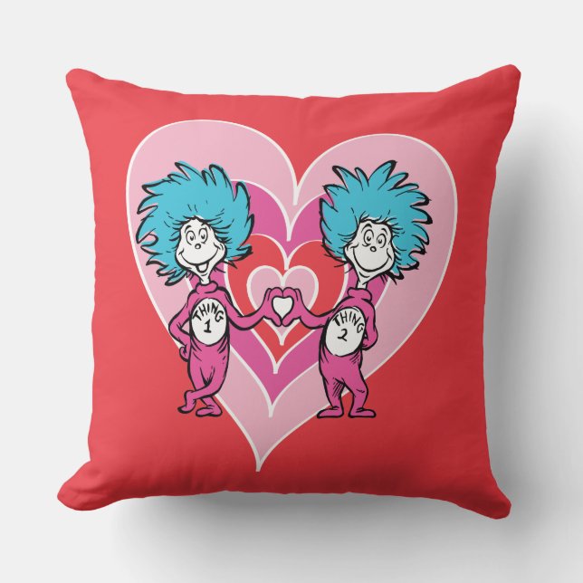 Dr. Seuss Valentine | Sache 1 Sache 2 Kissen (Vorderseite)