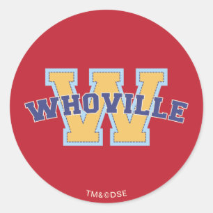 Dr. Seuss Who-ville Athletik-Logo Runder Aufkleber