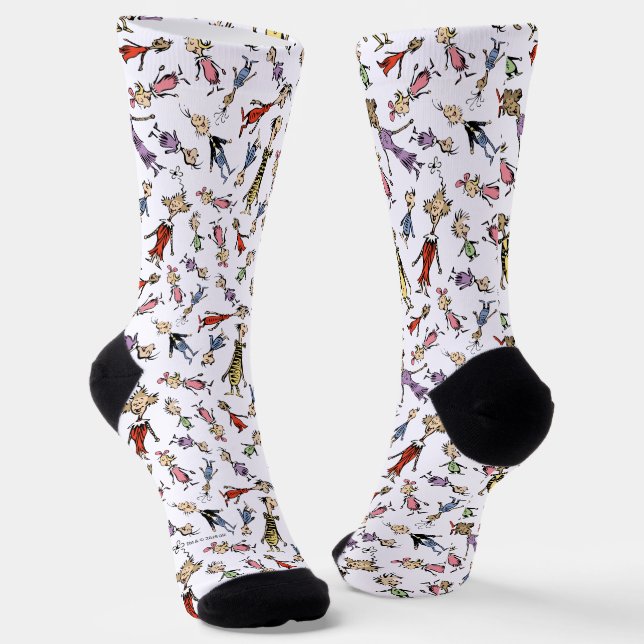 Dr. Seuss Whoville Characters Festive Pattern Socken (Gewinkelt)