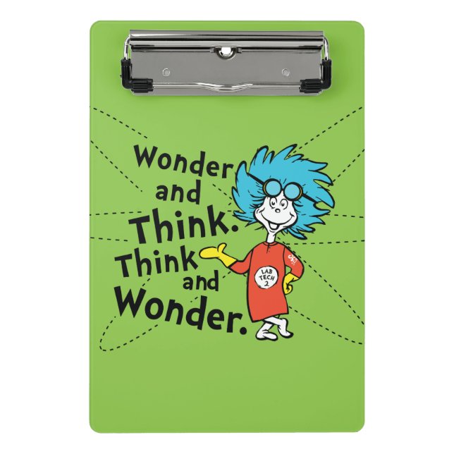 Dr. Seuss | Wonder and Think. Denken Sie nach. Mini Klemmbrett (Vorderseite)
