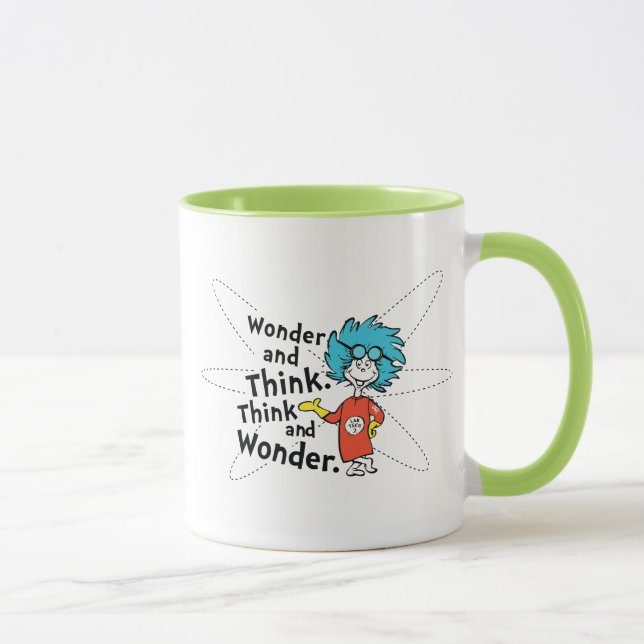 Dr. Seuss | Wonder and Think. Denken Sie nach. Tasse (Rechts)
