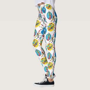 Dr. Seuss Zeichen mit Stiften Muster Leggings