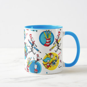 Dr. Seuss Zeichen mit Stiften Muster Tasse
