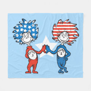 Dr. Seuss Zwei Dinge: Patriotische Grafik Fleecedecke