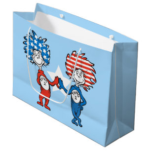 Dr. Seuss Zwei Dinge: Patriotische Grafik Große Geschenktüte