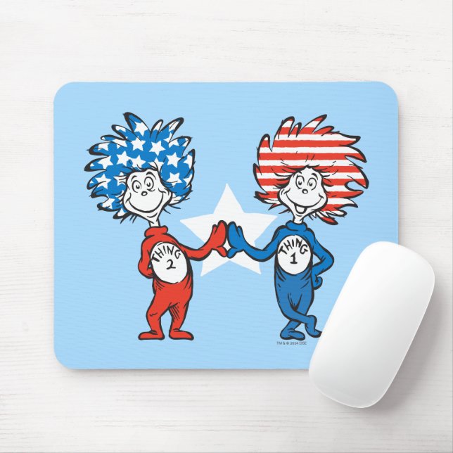Dr. Seuss | Zwei Dinge: Patriotische Grafik Mousepad (Mit Mouse)
