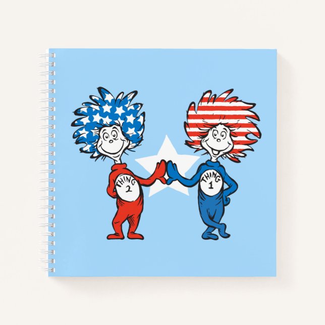 Dr. Seuss | Zwei Dinge: Patriotische Grafik Notizbuch (Vorderseite)