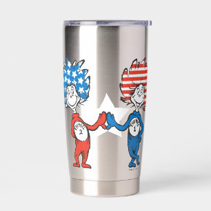 Dr. Seuss   Zwei Dinge: Patriotische Grafik Thermobecher