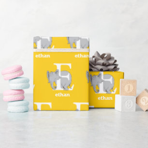 Dr. Seuss's ABC: Brief E - White Name hinzufügen Geschenkpapier