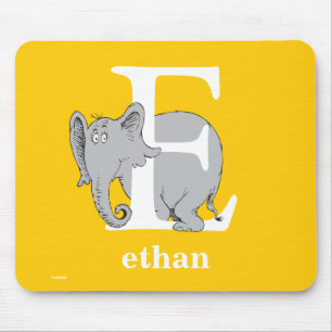 Dr. Seuss's ABC: Brief E - White   Name hinzufügen Mousepad