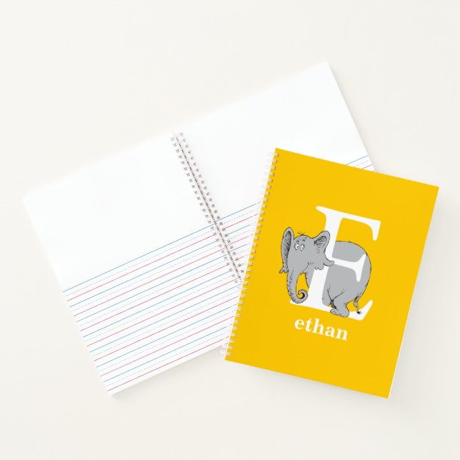 Dr. Seuss's ABC: Brief E - White | Name hinzufügen Notizbuch (Innenseite)