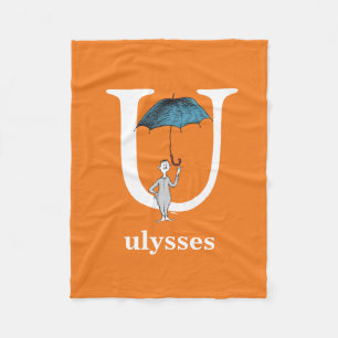 Dr. Seuss's ABC: Brief U - White Name hinzufügen Fleecedecke