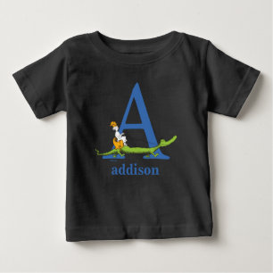 Dr. Seuss's ABC: Buchstabe A  - Blau   Namen hinzu Baby T-shirt