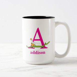 Dr. Seuss's ABC: Buchstabe A - Pink   Namen hinzuf Zweifarbige Tasse