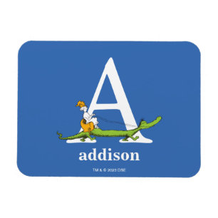 Dr. Seuss's ABC: Buchstabe A - Weiß Namen hinzuf Magnet