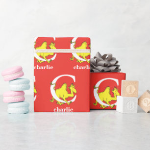 Dr. Seuss's ABC: Buchstabe C - Weiß   Namen hinzuf Geschenkpapier