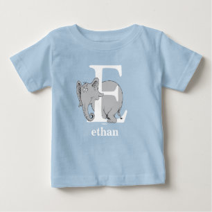 Dr. Seuss's ABC: Buchstabe E - Weiß   Namen eingeb Baby T-shirt