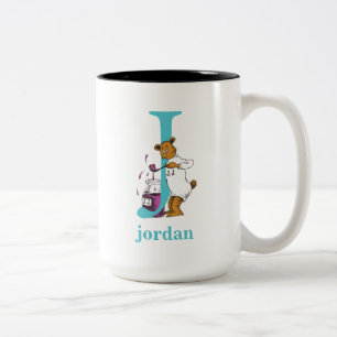 Dr. Seuss's ABC: Buchstabe J - Türkis Namen hinz Zweifarbige Tasse