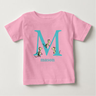 Dr. Seuss's ABC: Buchstabe M - Türkis   Fügen Sie  Baby T-shirt