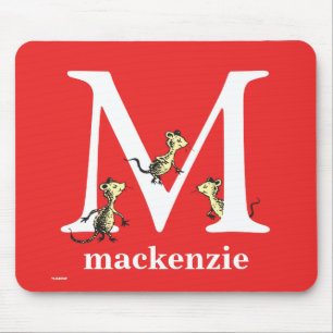 Dr. Seuss's ABC: Buchstabe M - Weiß   Fügen Sie Ih Mousepad