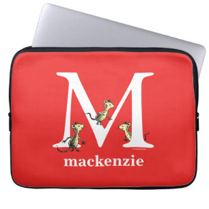 Dr. Seuss's ABC: Buchstabe M - Weiß Namen hinzuf Laptopschutzhülle