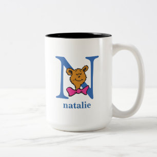 Dr. Seuss's ABC: Buchstabe N - Blau   Namen hinzuf Zweifarbige Tasse