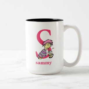 Dr. Seuss's ABC: Buchstabe S - Rosa   Namen eingeb Zweifarbige Tasse