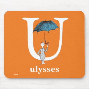 Dr. Seuss's ABC: Buchstabe U - Weiß   Namen hinzuf Mousepad