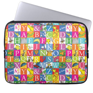 Dr. Seuss's ABC farbenfrohes Blockbuchstabenmuster Laptopschutzhülle
