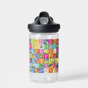 Dr. Seuss's ABC farbenfrohes Blockbuchstabenmuster Trinkflasche