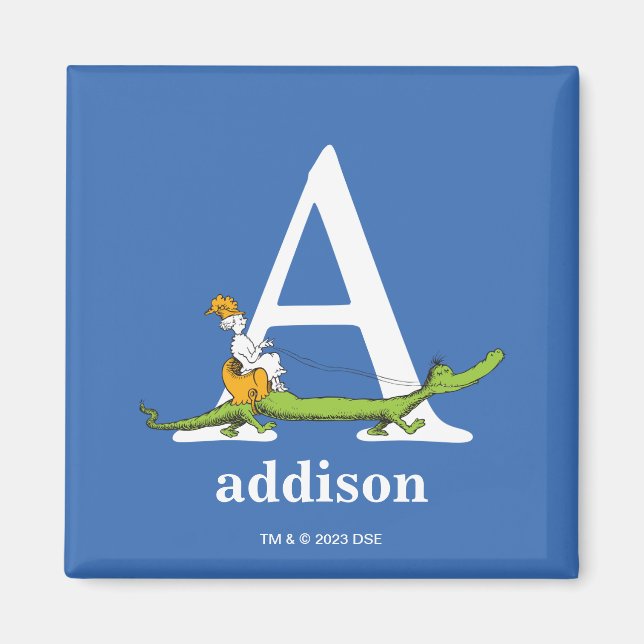 Dr. Seuss's ABC: Letter A - White | Name hinzufüge Magnet (Vorne)