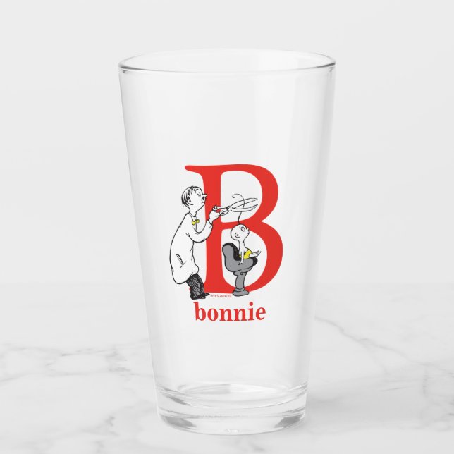 Dr. Seuss's ABC: Letter B - Red | Name hinzufügen Glas (Vorderseite)