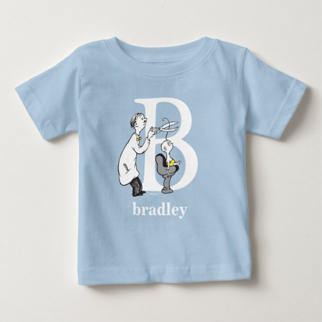 Dr. Seuss's ABC: Letter B - White | Name hinzufüge Baby T-shirt (Vorderseite)
