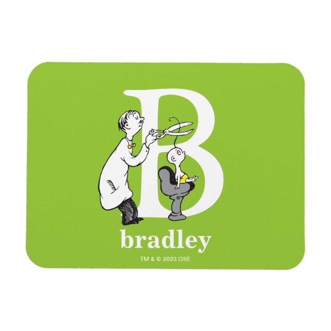 Dr. Seuss's ABC: Letter B - White | Name hinzufüge Magnet (Horizontal)