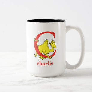Dr. Seuss's ABC: Letter C - Red   Add Your Name Zweifarbige Tasse