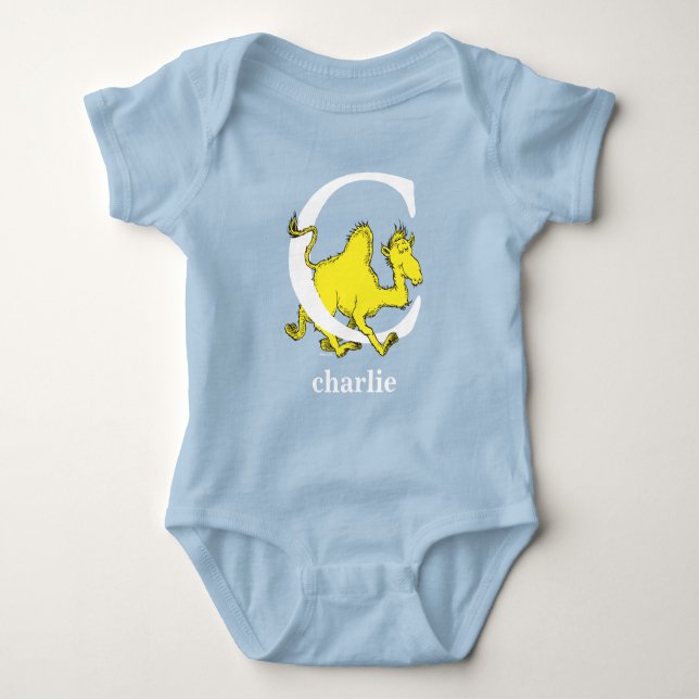 Dr. Seuss's ABC: Letter C - White | Name hinzufüge Baby Strampler (Vorderseite)