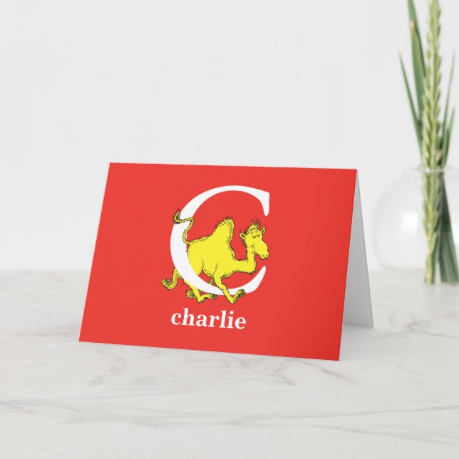 Dr. Seuss's ABC: Letter C - White | Name hinzufüge Karte (Vorderseite)