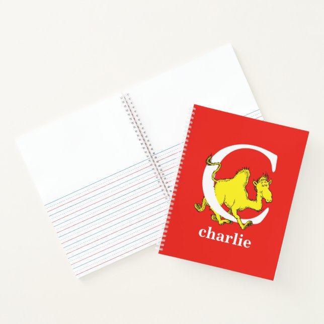 Dr. Seuss's ABC: Letter C - White | Name hinzufüge Notizbuch (Innenseite)