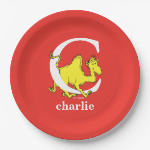 Dr. Seuss's ABC: Letter C - White Name hinzufüge Pappteller