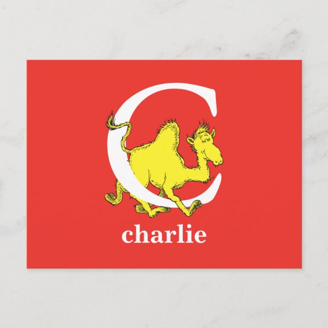 Dr. Seuss's ABC: Letter C - White | Name hinzufüge Postkarte (Vorderseite)